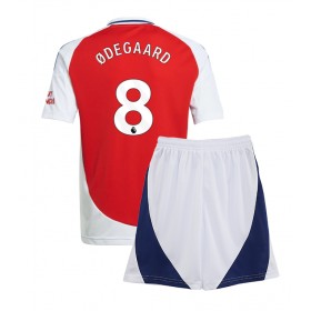 Fotbalové Dres Arsenal Martin Odegaard #8 Dětské Domácí 2024-25 Krátký Rukáv (+ trenýrky)